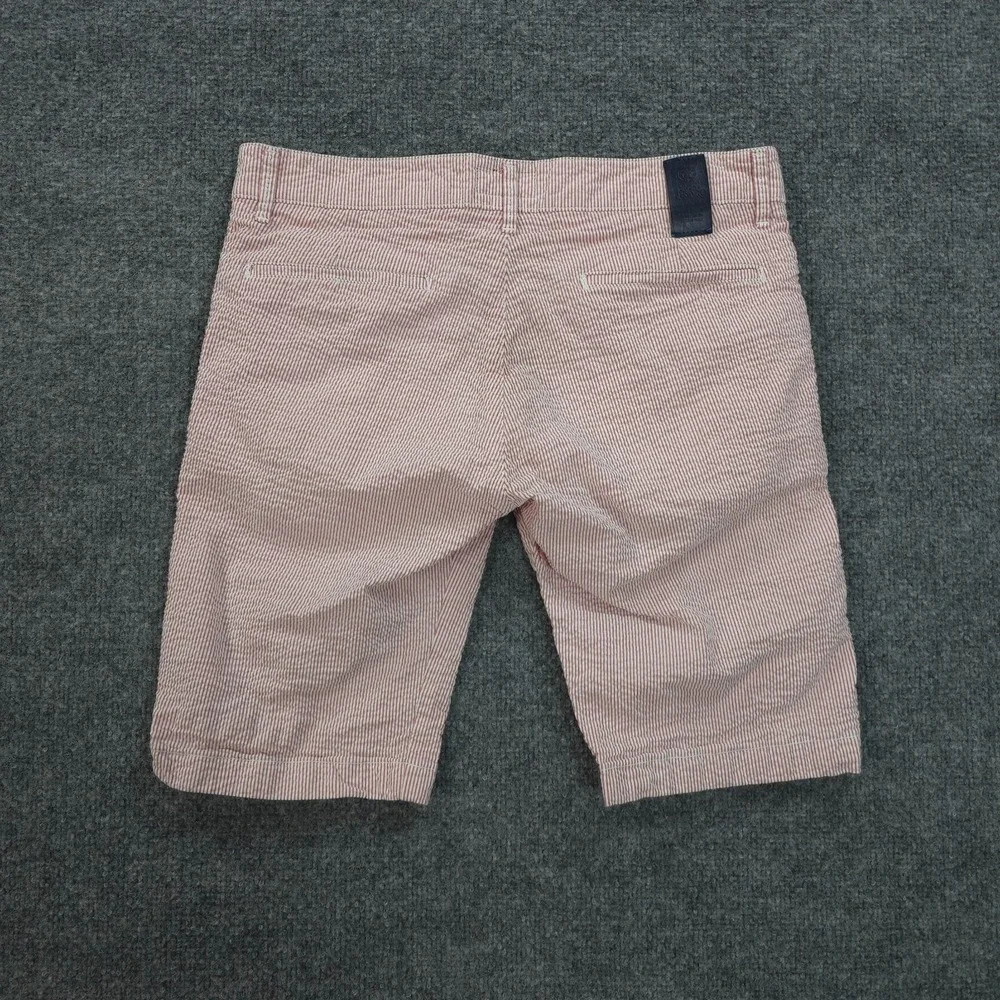 Luigi Fusaro Shorts Mens TG 48 32 Pink Striped Seersucker Bermuda Italy Designer